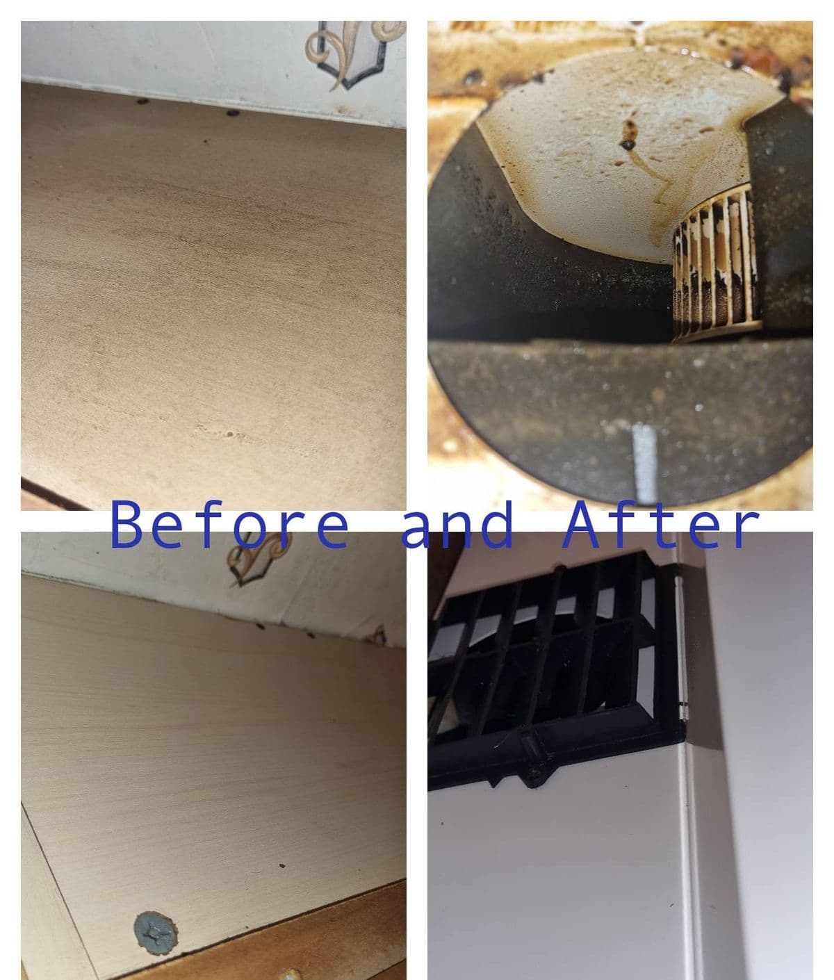 Hallway and stairs — a hallway floor and skirting, before and after cleaning