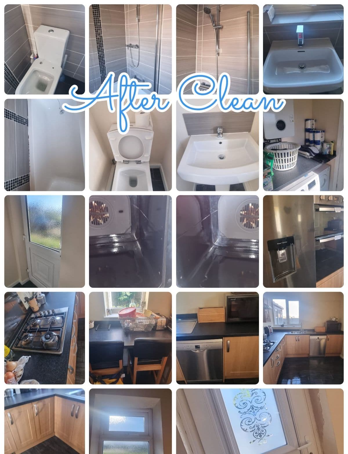Bathroom and kitchen — bathroom and kitchen across a property after cleaning