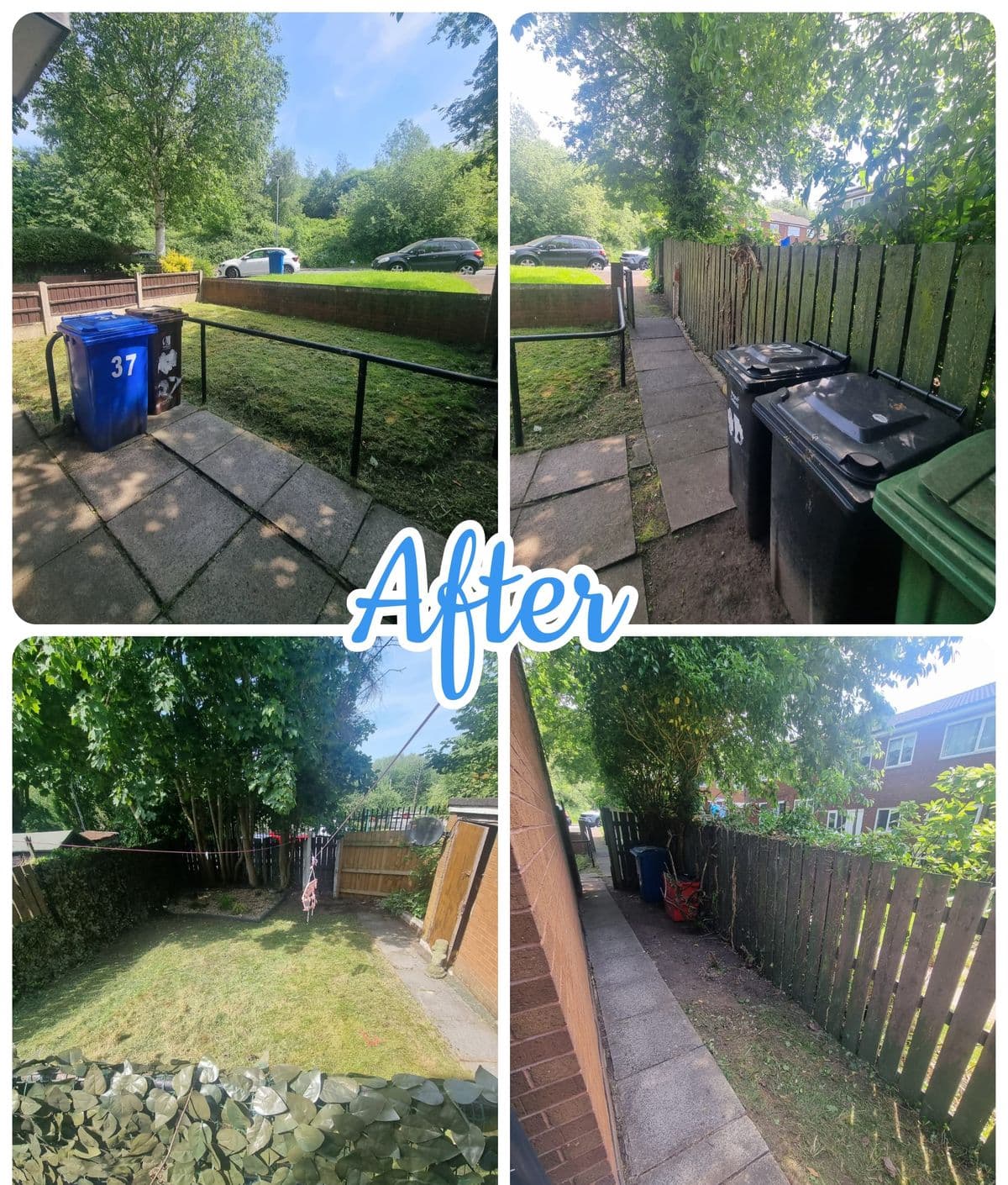 Garden and yard — a rear garden and path after clearing